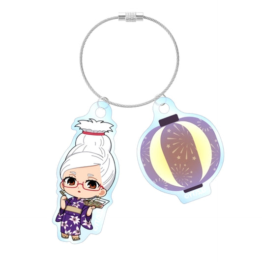 TV Anime DAN DA DAN Seiko Chibi Character Summer Festival ver. Double Wire Acrylic Keychain [NEW]