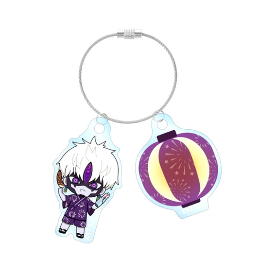 Dan Da Dan TV Anime Jiji (Transformed) Chibi Character Summer Festival ver. Double Wire Acrylic Keychain [NEW]