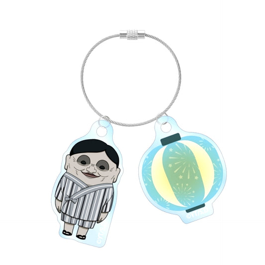 Dan Da Dan TV Anime Serpo Alien Chibi Character Summer Festival ver. Double Wire Acrylic Keychain [NEW]
