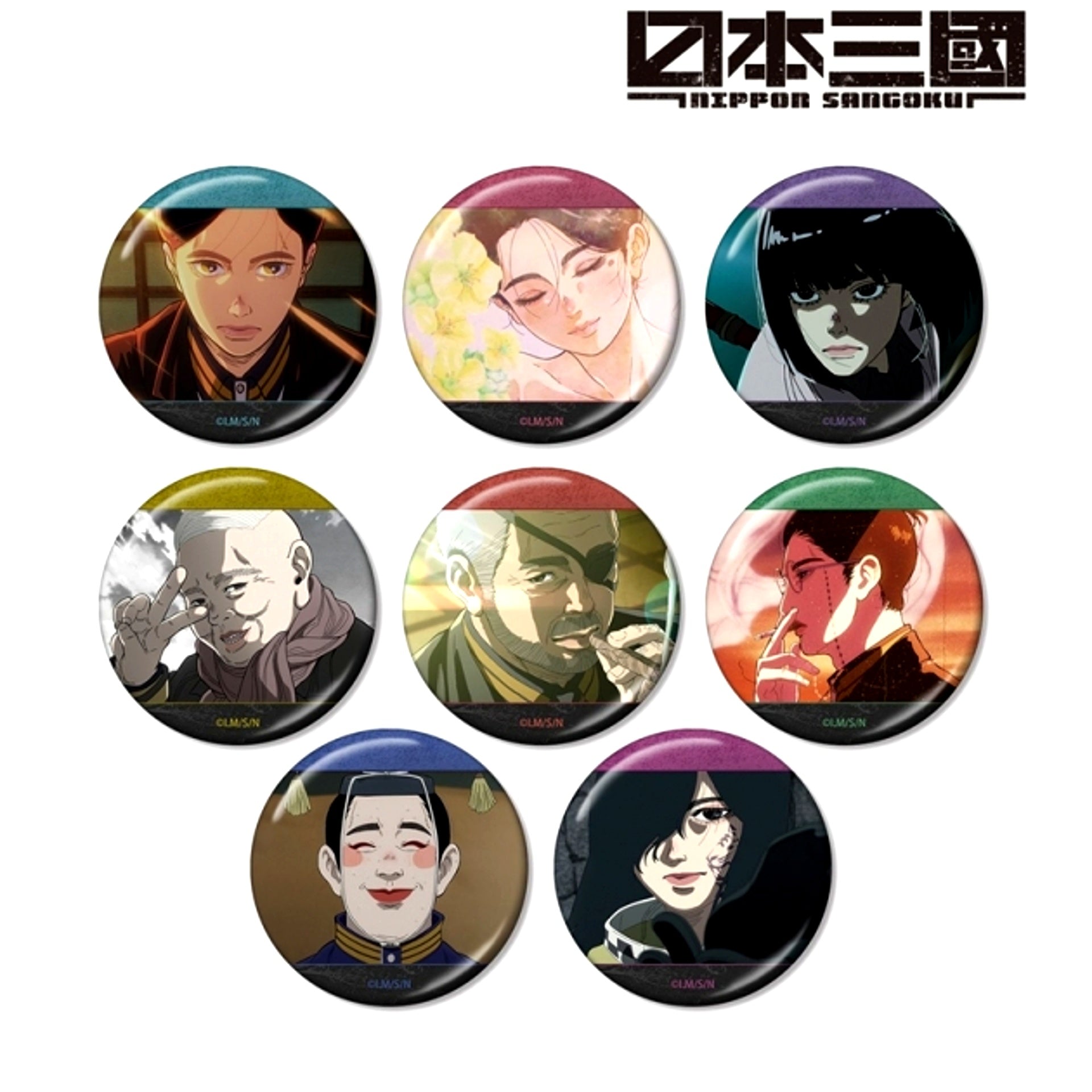 TV Anime Nihon Sangoku Trading Scene Shot Metallic Button Goods - Badge [NEW]