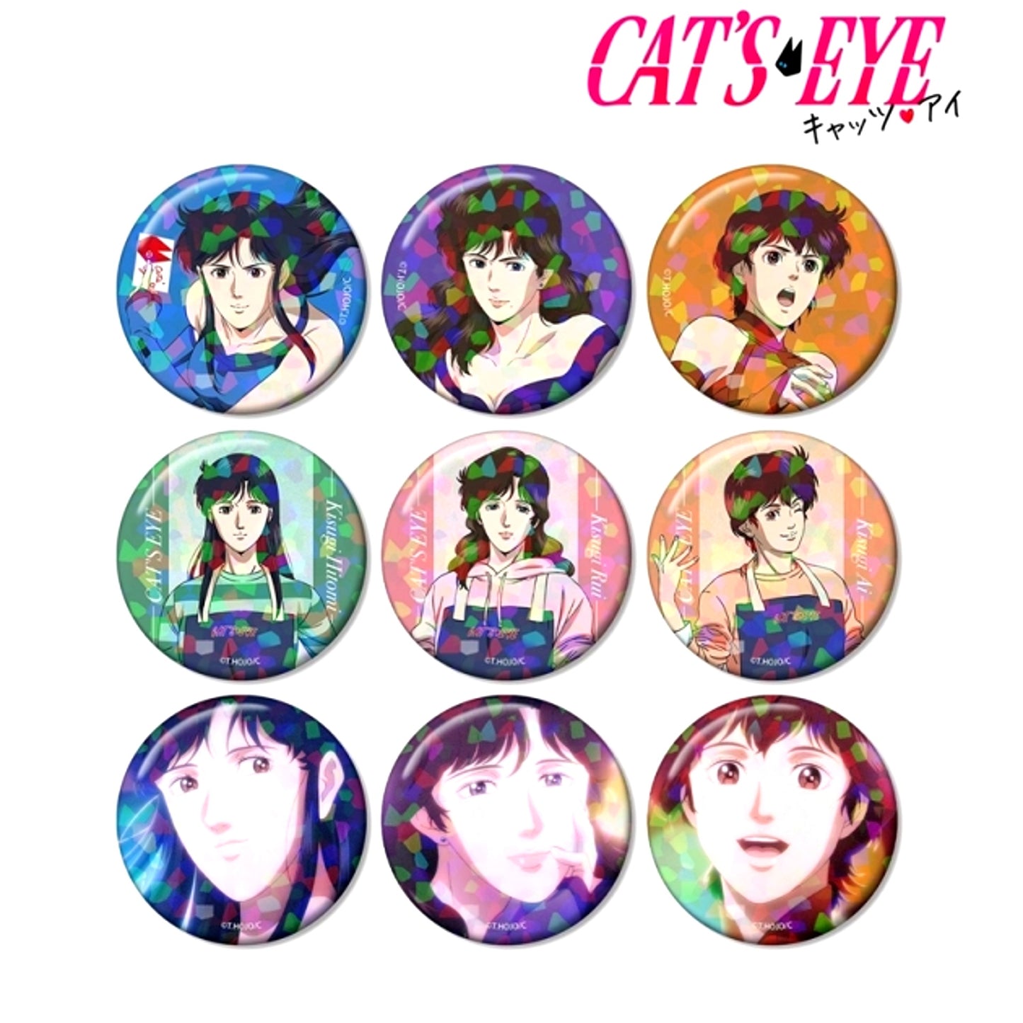 Anime Cat's Eye Trading Hologram Button Goods - Badge [NEW]