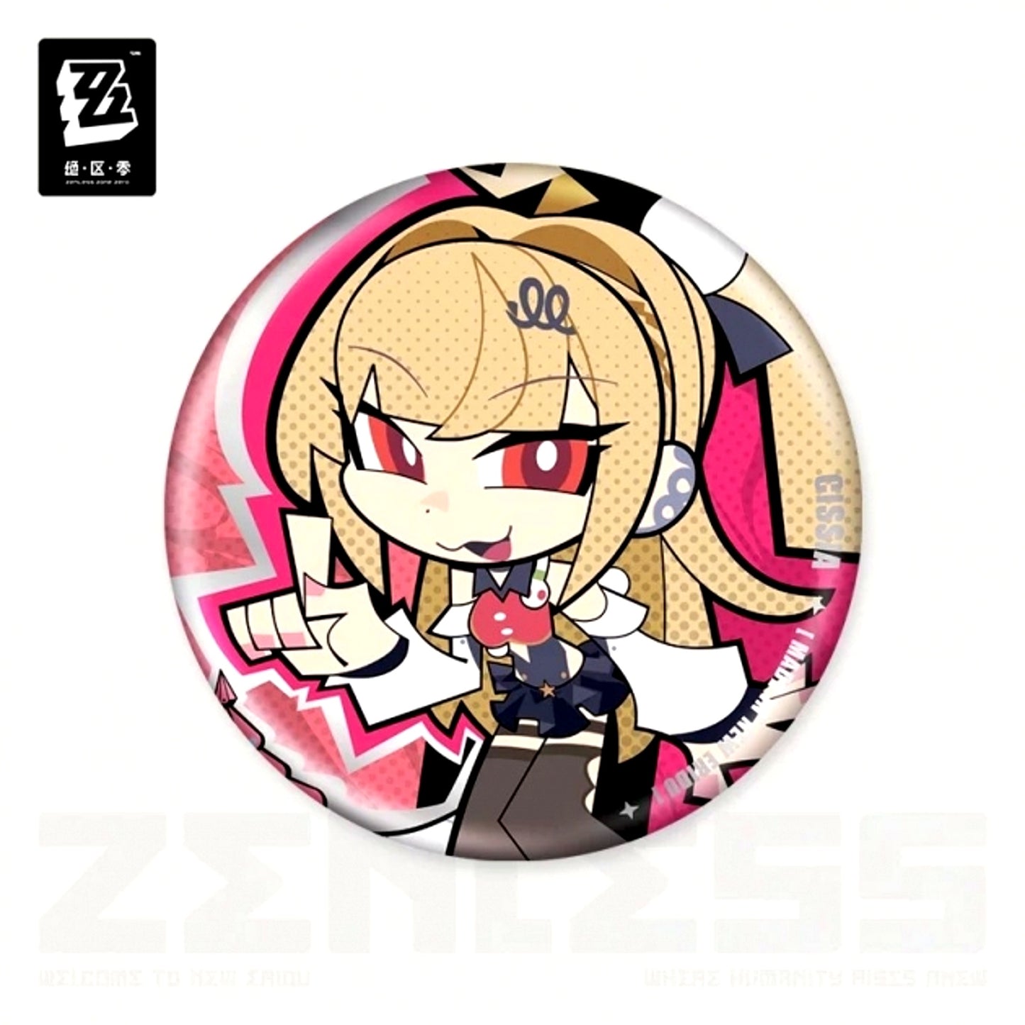 Zenless Zone Zero New Eridu Series Metropolitan Order Division Chibi Character Can Badge Cissia [NEW]