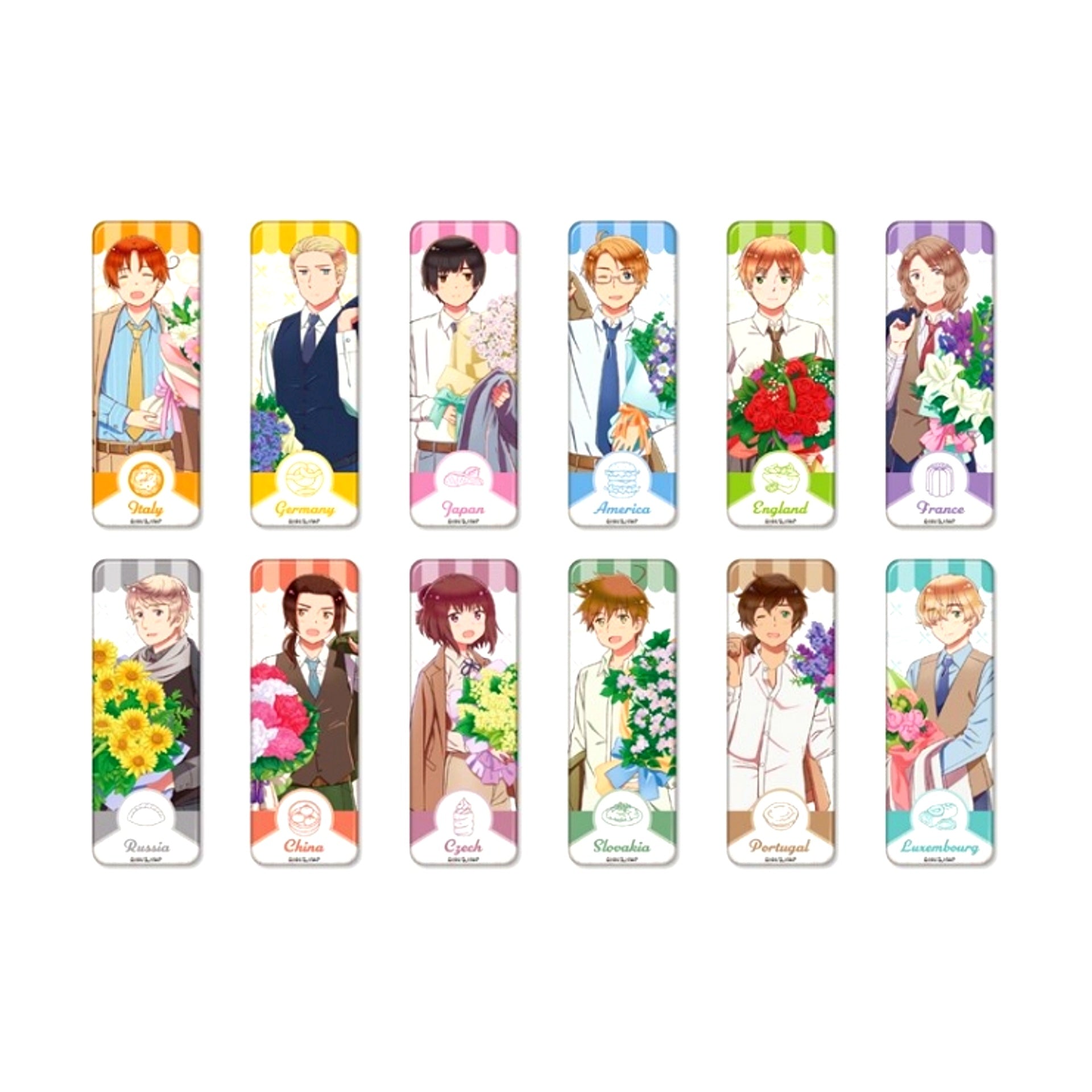 Anime Hetalia World Stars Long Button Collection Goods - Bache [NEW]