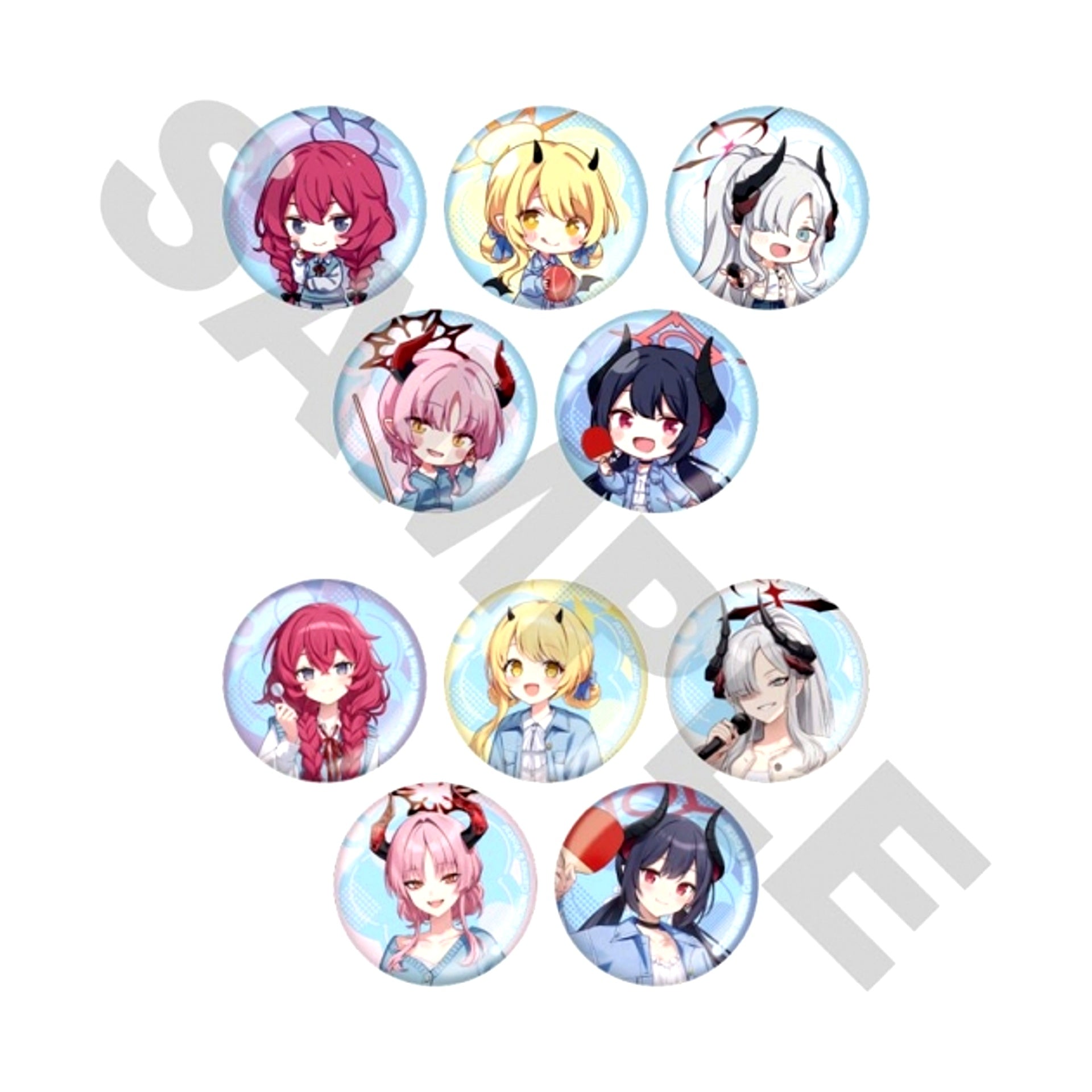 Blue Archive Trading Glitter Button Goods - Badge [NEW]