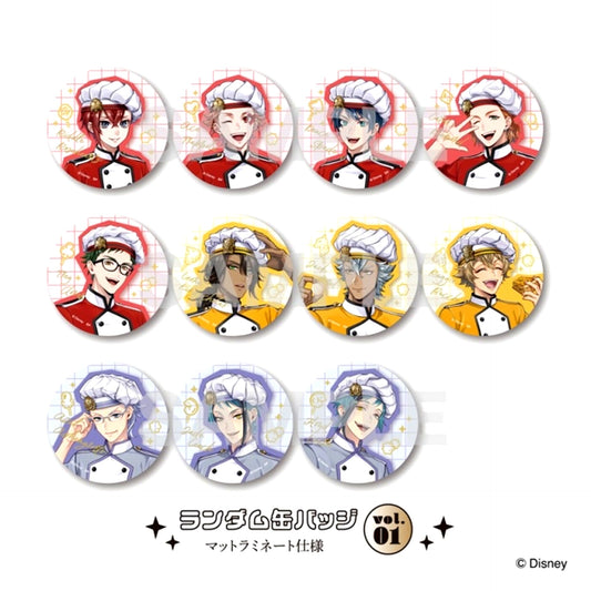 Disney: Twisted-Wonderland / Master Chef / Random Button vol.1/ All 11 Types Goods - Bache animate Limited [NEW]