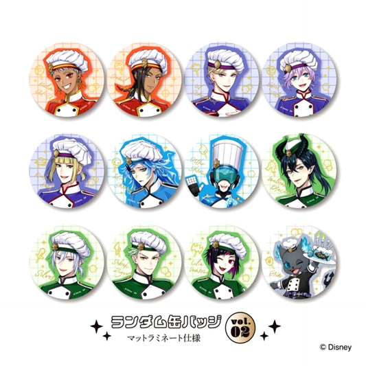 Disney: Twisted-Wonderland / Master Chef / Random Button vol.2/ All 12 Types Goods - Bache animate Limited [NEW]
