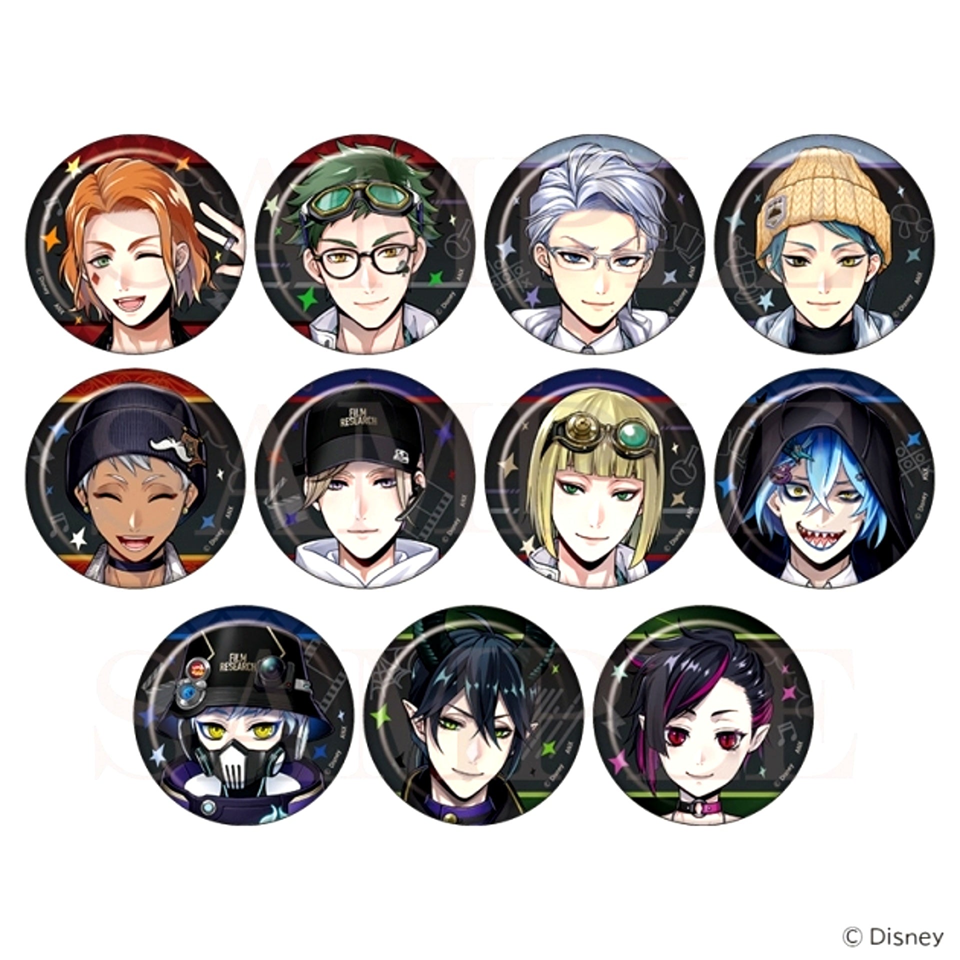 Disney Twisted-Wonderland Can Badge Collection Cultural Club [NEW]