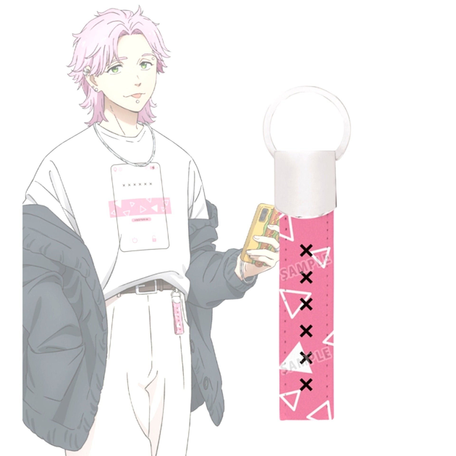 WIND BREAKER TV Anime Newly Drawn Mitsuki Kiryu Summer Uniform ver. Synthetic Leather Keychain with Key Ring [NEW]