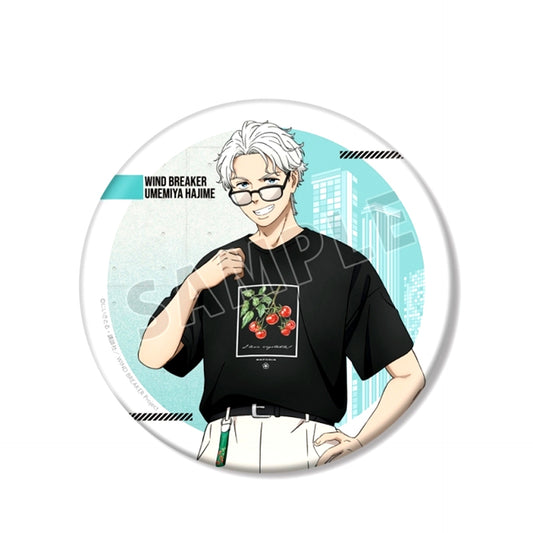 TV Anime WIND BREAKER Newly Drawn Umemiya Hajime Summer Uniform ver. BIG Can Badge [NEW]