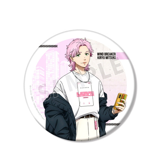 WIND BREAKER Newly Drawn Mitsuki Kiryu Summer Uniform ver. BIG Can Badge [NEW]