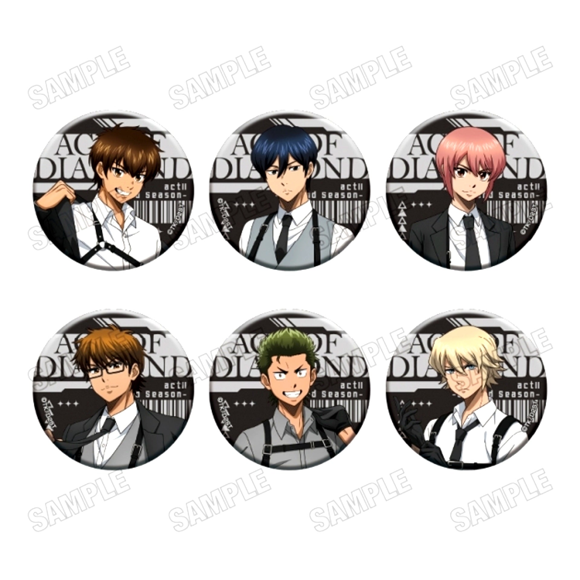 TV Anime Ace of Diamond act II -Second Season- Newly Drawn Can Badge Collection [Harness Suit ver.] [NEW]