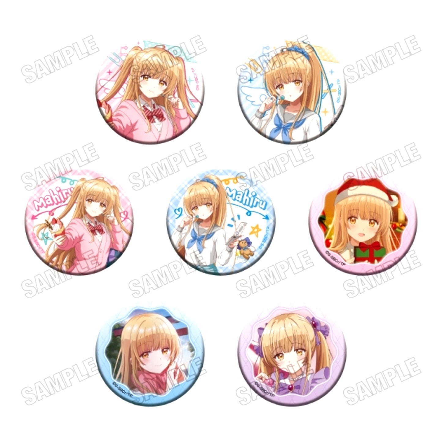 TV Anime The Angel Next Door Spoils Me Rotten 2 Button Collection Goods - Bache [NEW]