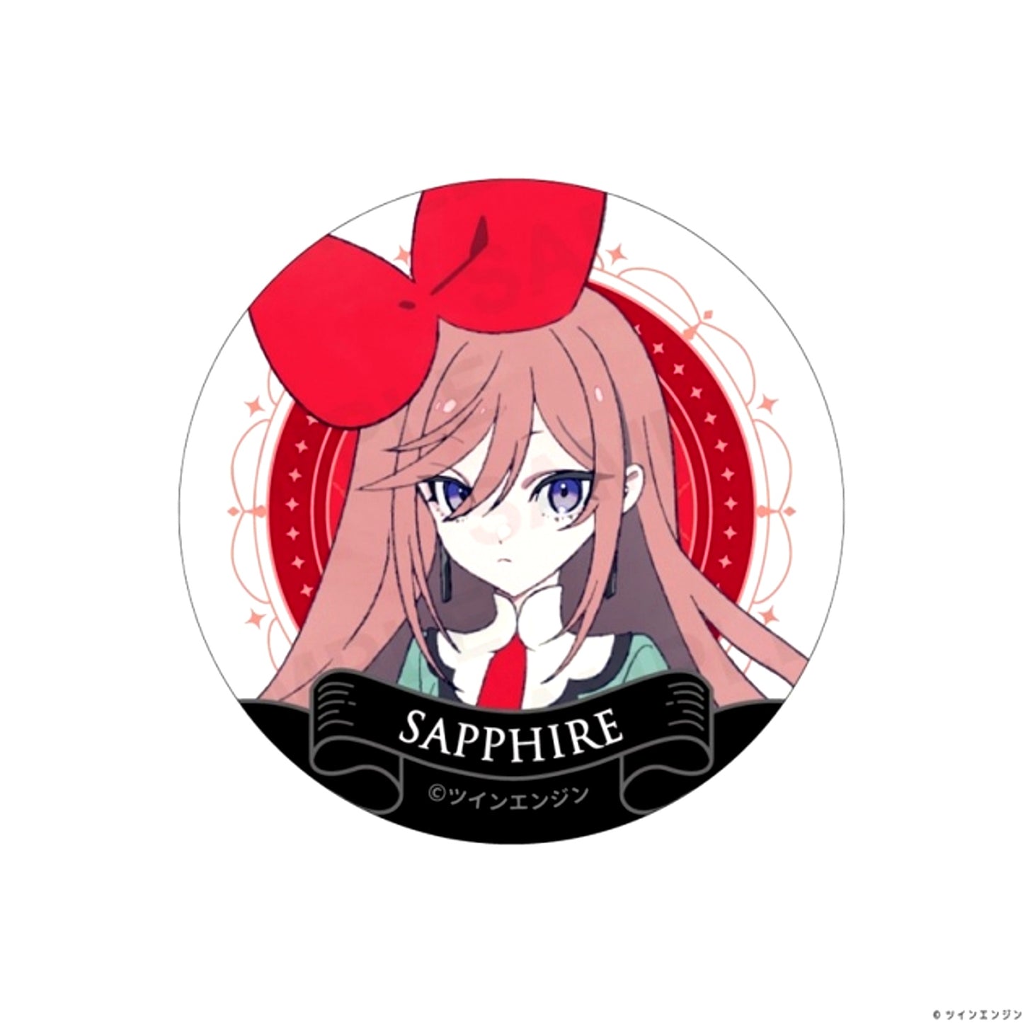THE RIBBON HERO Can Badge Sapphire (Casual Clothes) [NEW]