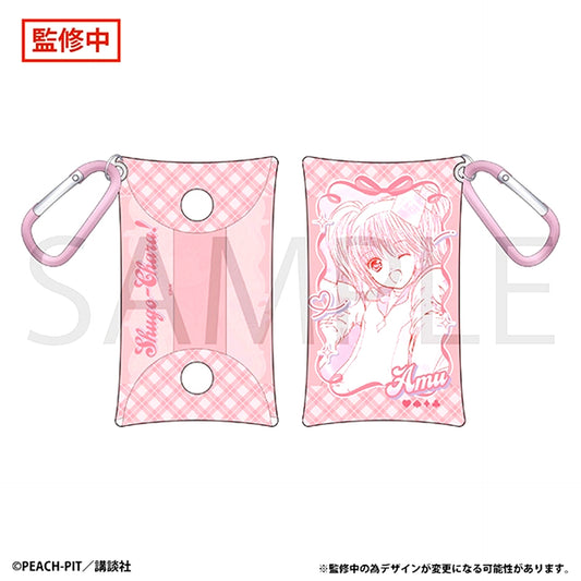 Shugo Chara! Clear Pouch with Carabiner / Amu Hinamori [NEW]