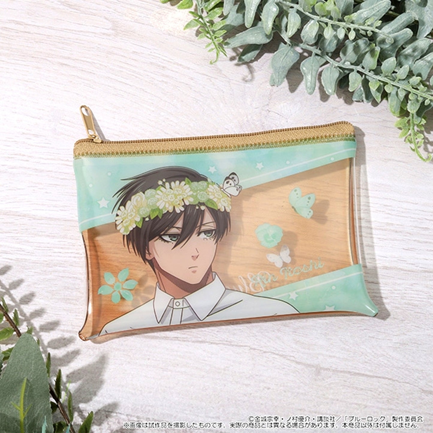BLUE LOCK Season 2 Clear Pouch / Rin Itoshi flower crown [NEW]