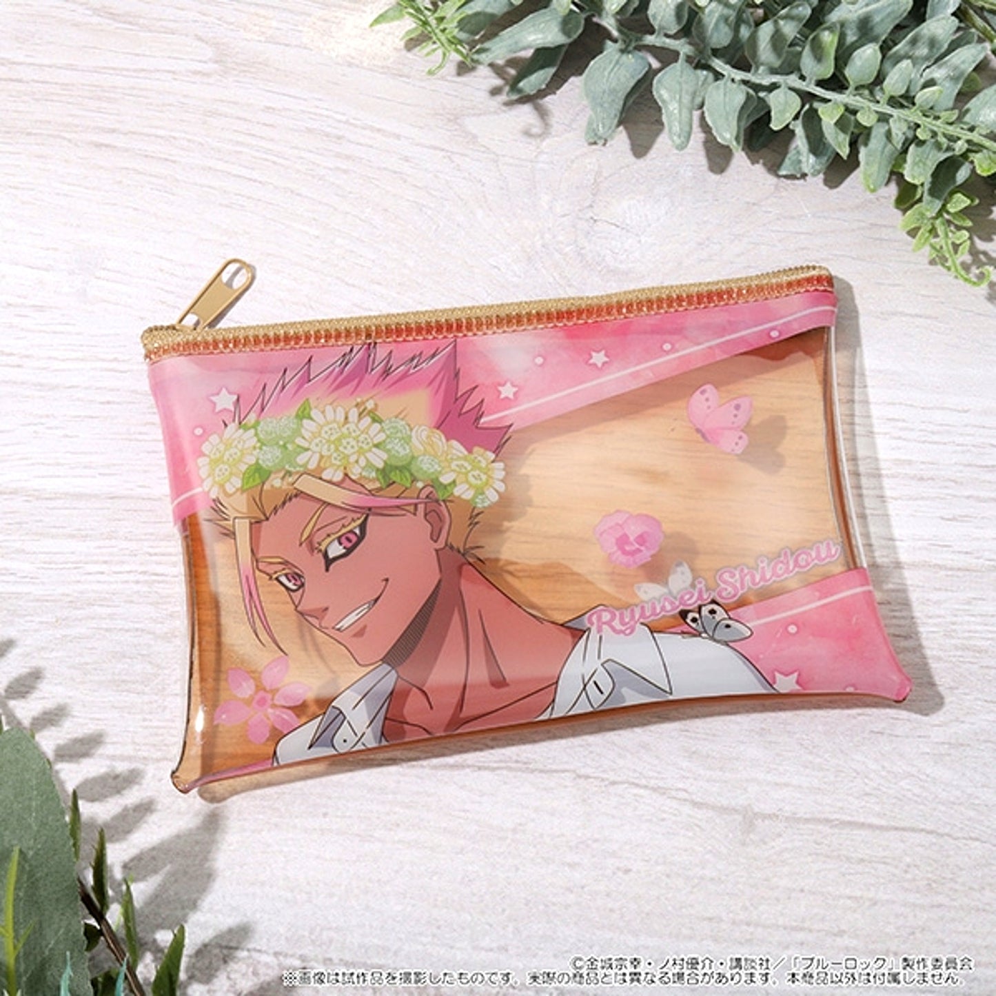 Blue Lock Season 2 Clear Pouch / Shidou Ryusei flower crown [NEW]