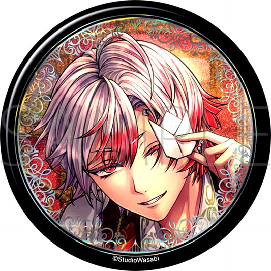 Devil Butler with Black Cat Big Glitter Can Badge / Amon The Garden the Butler Loved [NEW]