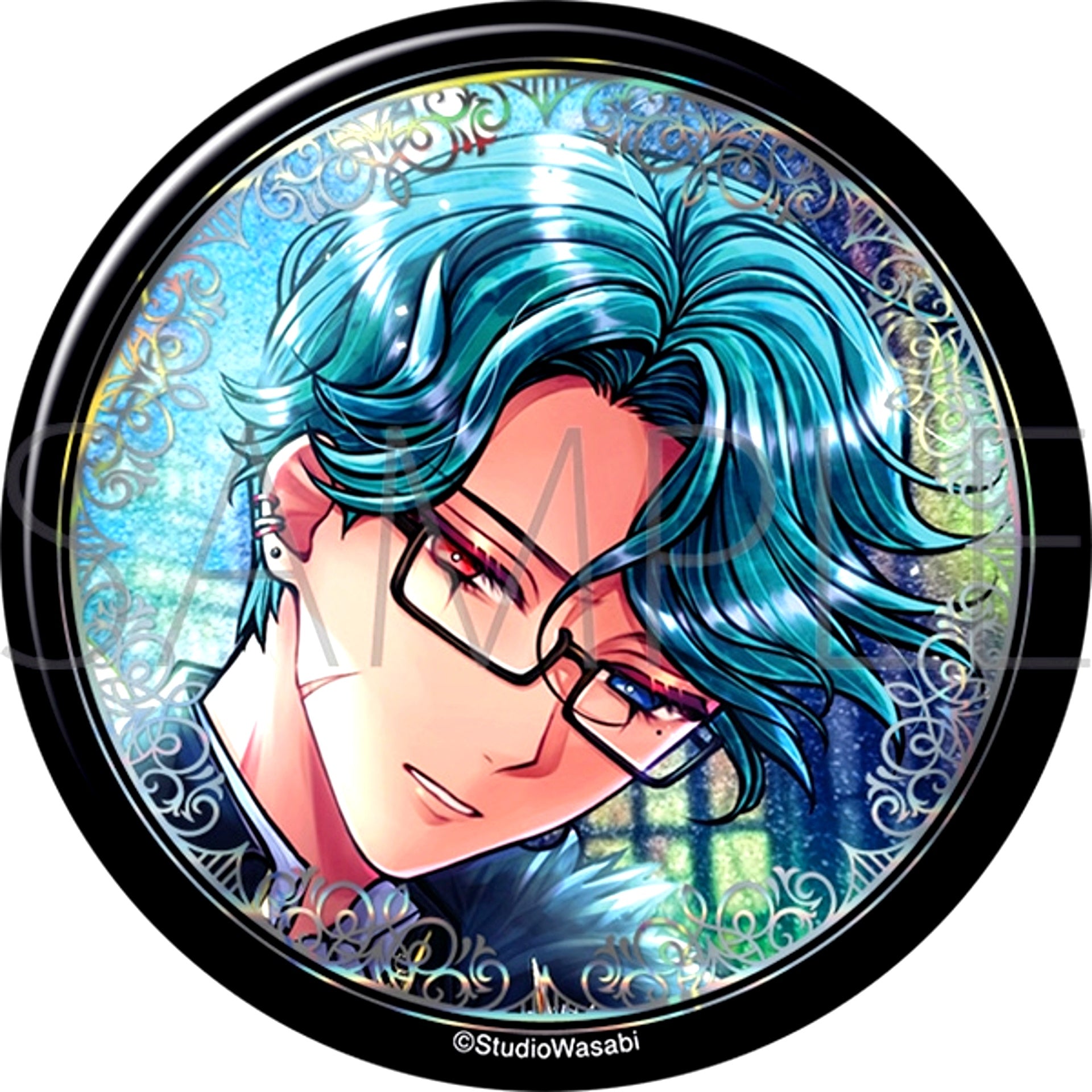 Devil Butler with Black Cat Big Glitter Can Badge / Nakku Tale of a Reminiscing Swordsman [NEW]