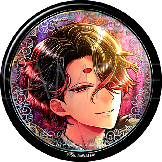 Devil Butler with Black Cat Big Glitter Can Badge / Yuhan Tale of the Reminiscent Swordsman [NEW]