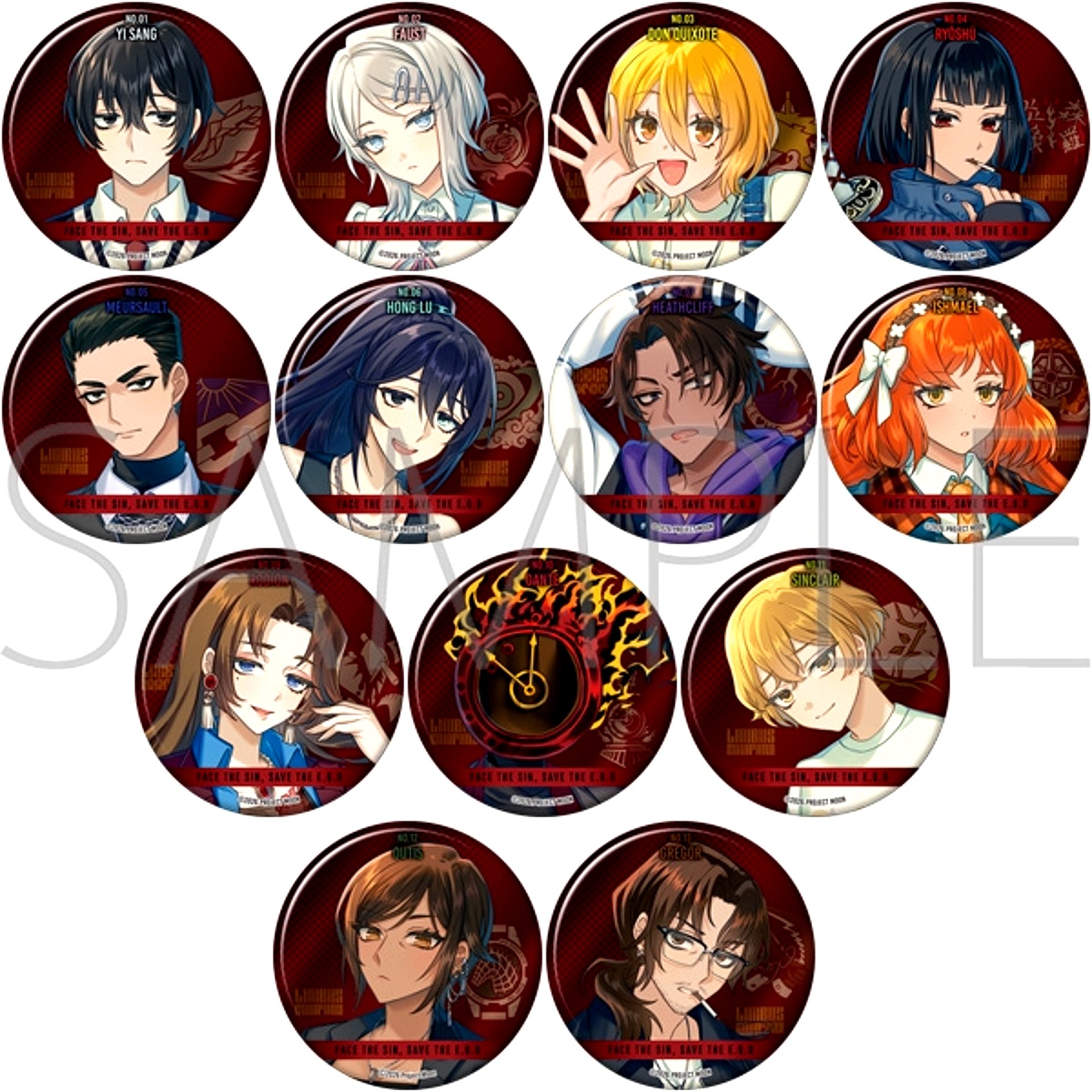 Limbus Company Metal Character Badge Collection Goods - Bache [NEW]