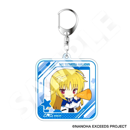 Magical Girl Lyrical Nanoha EXCEEDS Gun Blaze Vengeance Fure Friends Acrylic Keychain Fate T. Harlaown [NEW]