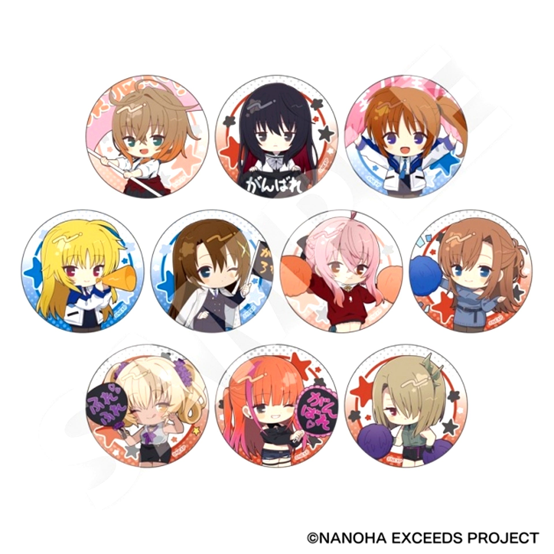 Magical Girl Lyrical Nanoha EXCEEDS Gun Blaze Vengeance Fure Friends Can Badge (10 Types) [NEW]