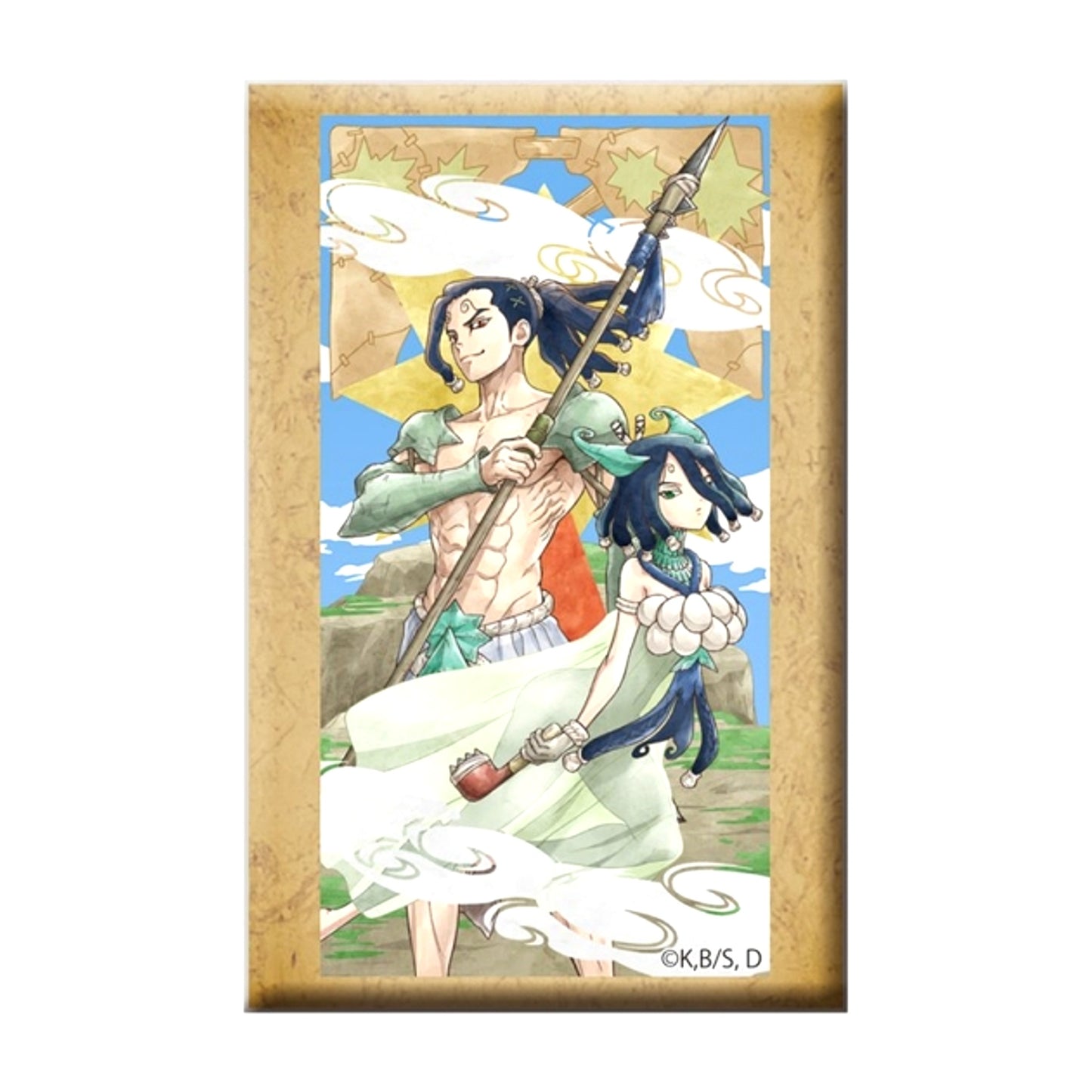 Dr.STONE with Stand Square Button Shrike & Quiry Shark Goods - Bache [NEW]
