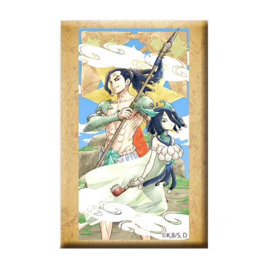 Dr.STONE with Stand Square Button Shrike & Quiry Shark Goods - Bache [NEW]