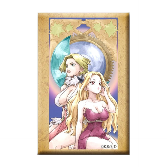 Dr.STONE Square Can Badge with Stand Hanada Nikki & Hokutozai Minami [NEW]