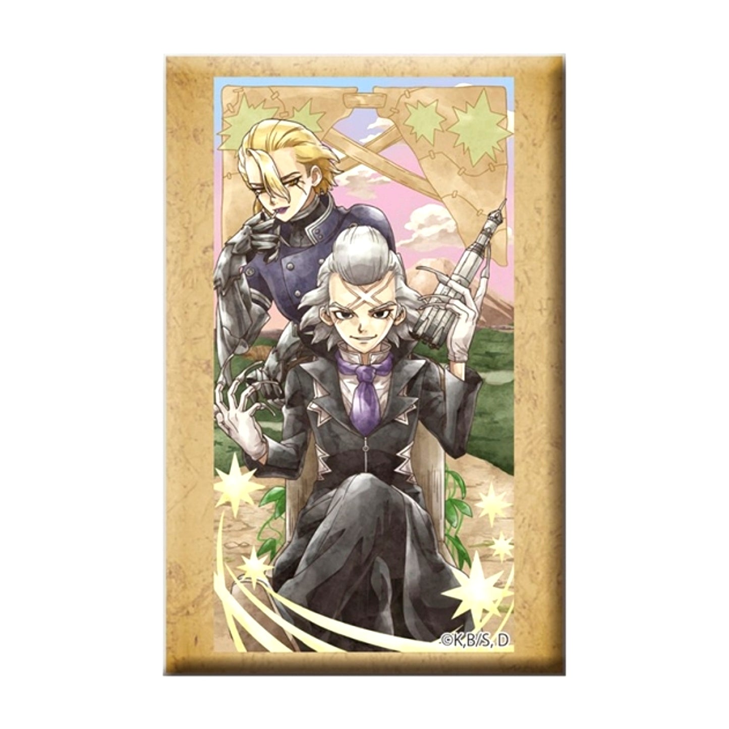 Dr.STONE with Stand Square Button Zeno & Stanley Goods - Bache [NEW]