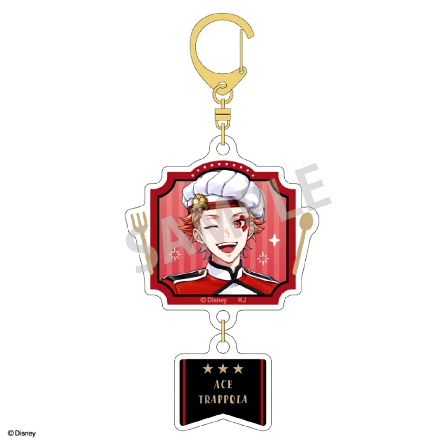 Disney Twisted-Wonderland Double Parts Acrylic Keychain Ace Trappola/Master Chef ver. [NEW]