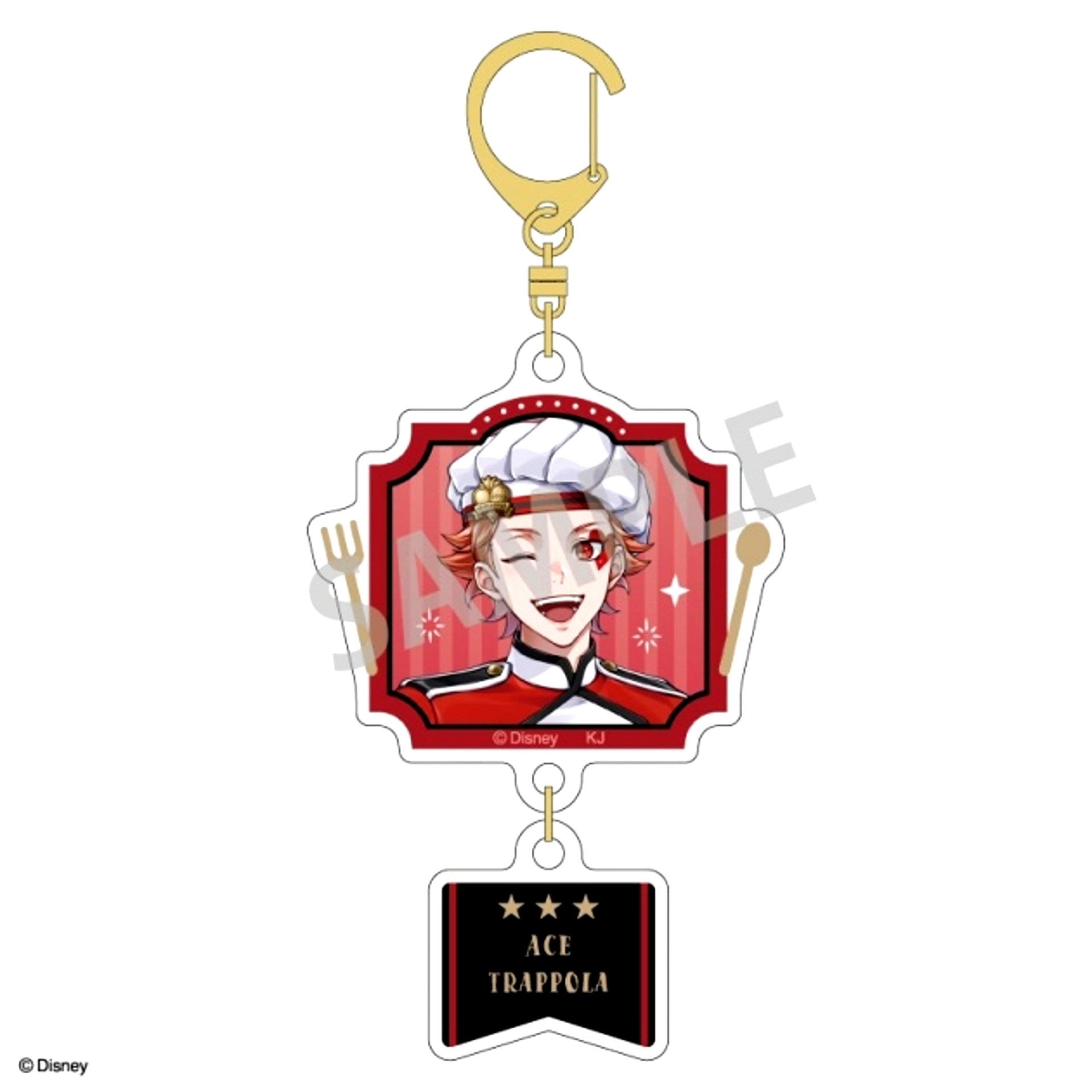 Disney Twisted-Wonderland Double Parts Acrylic Keychain Ace Trappola/Master Chef ver. [NEW]