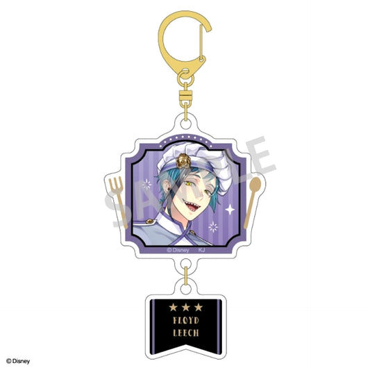 Disney Twisted-Wonderland Double Parts Acrylic Keychain Floyd Leech / Master Chef ver. [NEW]