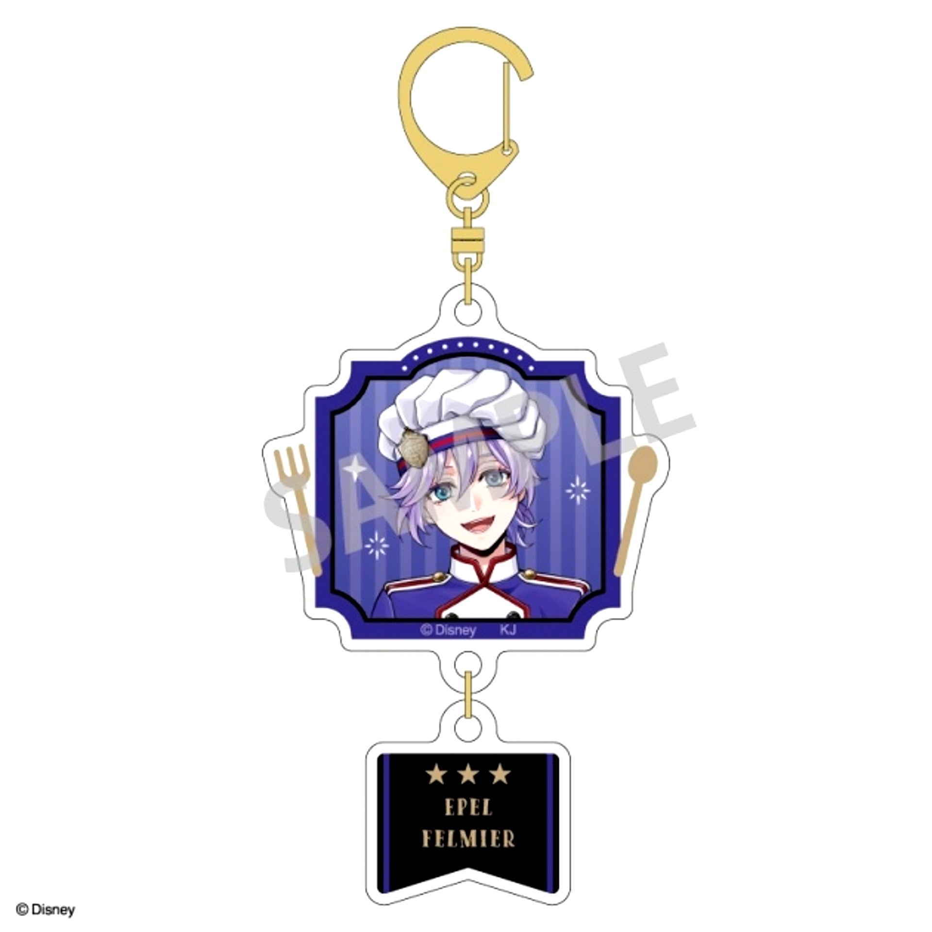 Disney Twisted-Wonderland Double Parts Acrylic Keychain Epel Felmier / Master Chef ver. [NEW]
