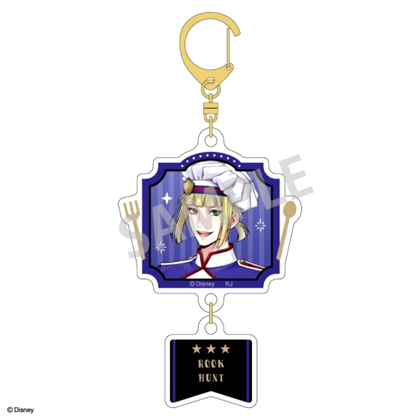Disney Twisted-Wonderland Double Parts Acrylic Keychain Rook Hunt / Master Chef ver. [NEW]