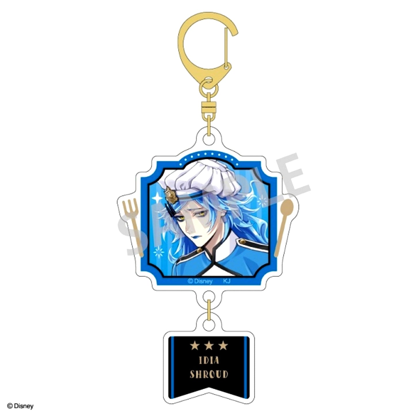 Disney Twisted-Wonderland Double Parts Acrylic Keychain Idia Shroud/Master Chef ver. [NEW]