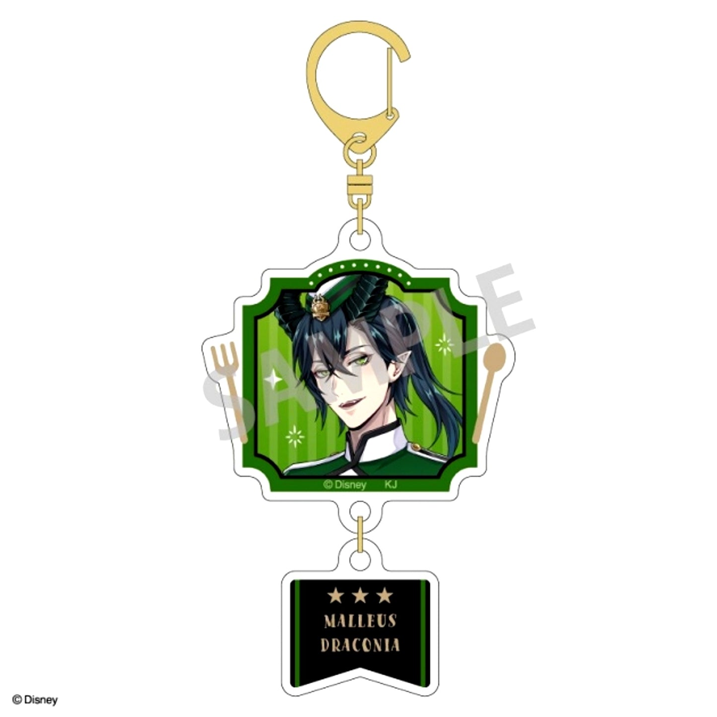 Disney Twisted-Wonderland Double Parts Acrylic Keychain Malleus Draconia/Master Chef ver. [NEW]