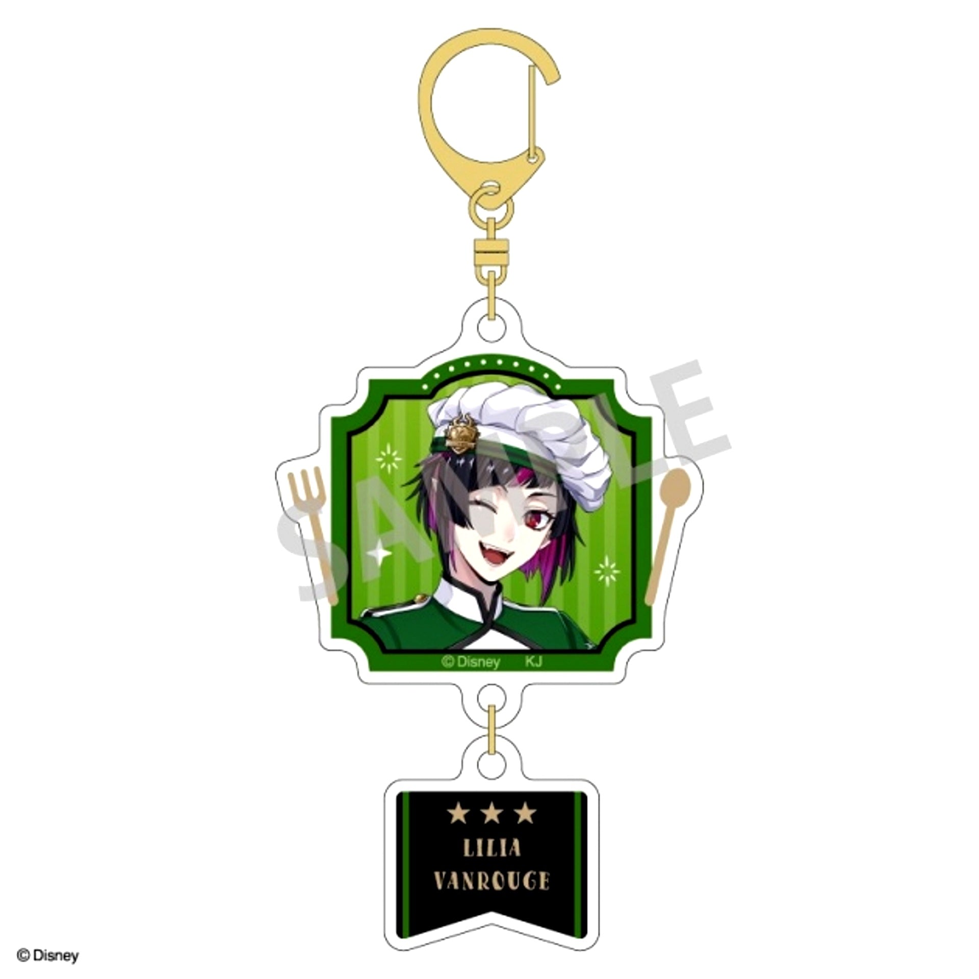 Disney Twisted-Wonderland Double Parts Acrylic Keychain Lilia Vanrouge / Master Chef ver. [NEW]