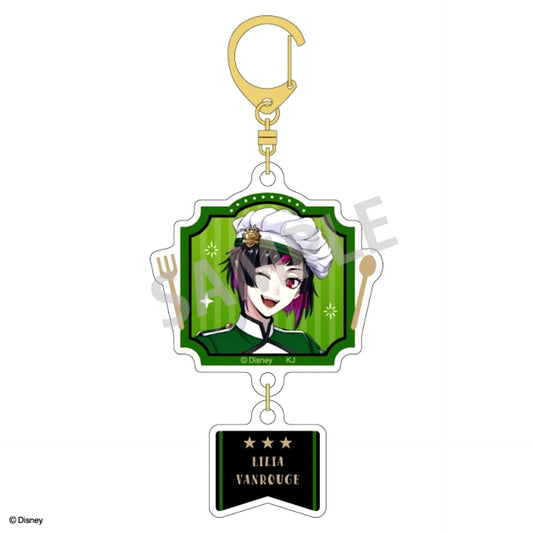 Disney Twisted-Wonderland Double Parts Acrylic Keychain Lilia Vanrouge / Master Chef ver. [NEW]