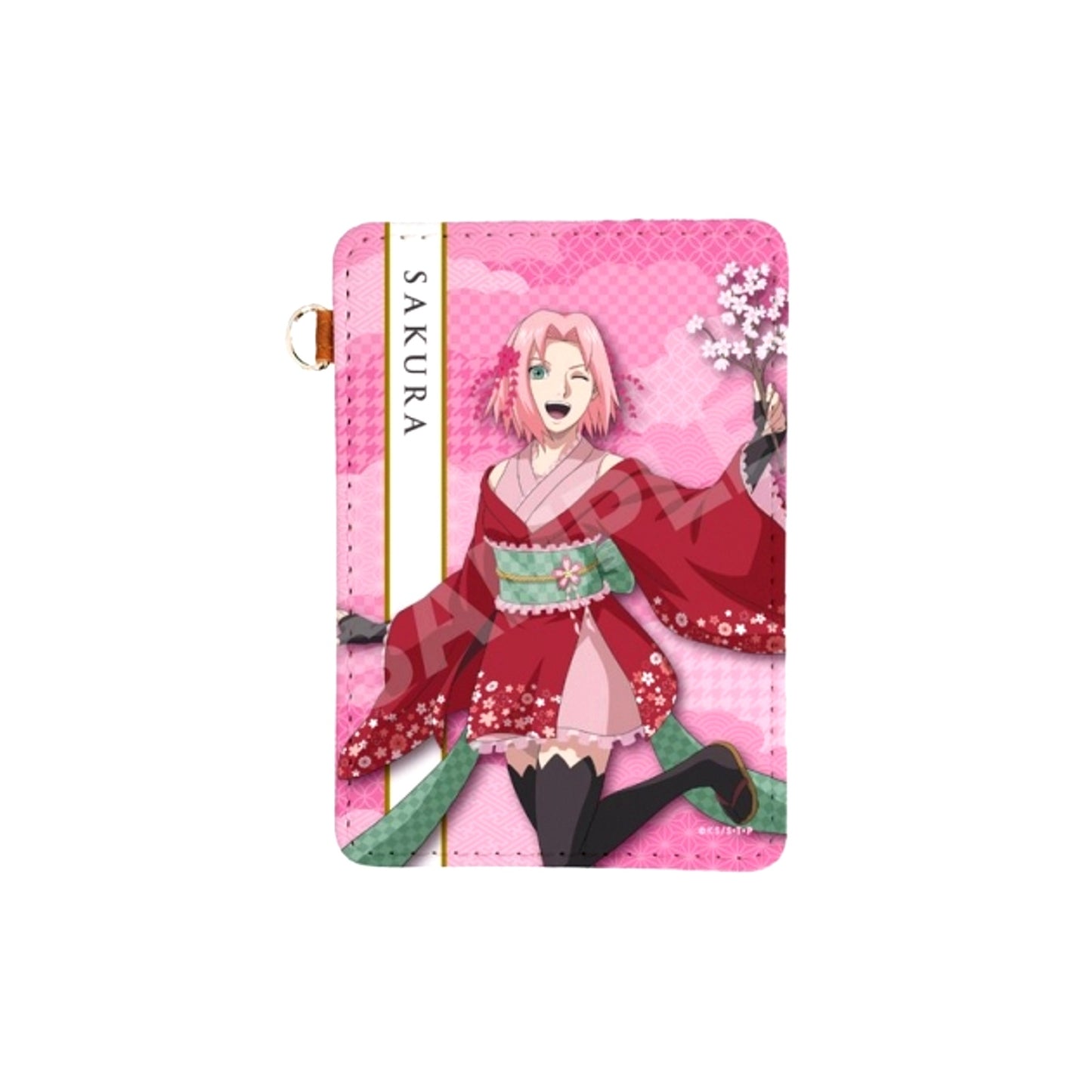 NARUTO Shippuden Enbu ver. Leather Pass Case /03 Sakura Haruno [NEW]