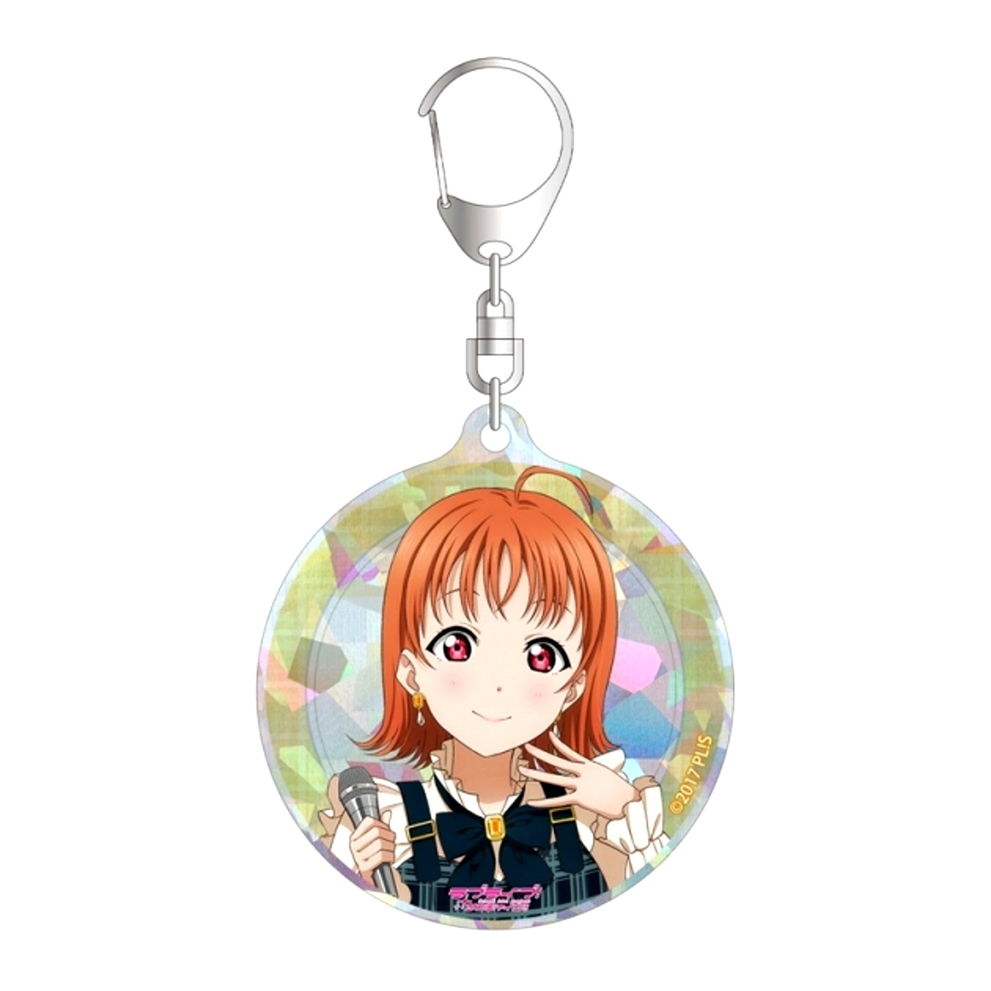 Love Live! Sunshine!! Newly Drawn Chika Takami Check One Piece Costume ver. Hologram Acrylic Keychain Goods - Keychain [NEW]