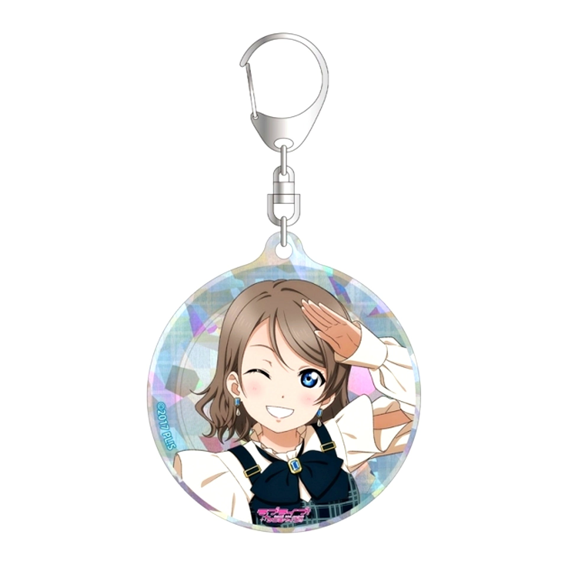 Love Live! Sunshine!! Newly Drawn You Watanabe Check One Piece Costume ver. Hologram Acrylic Keychain Goods - Keychain [NEW]