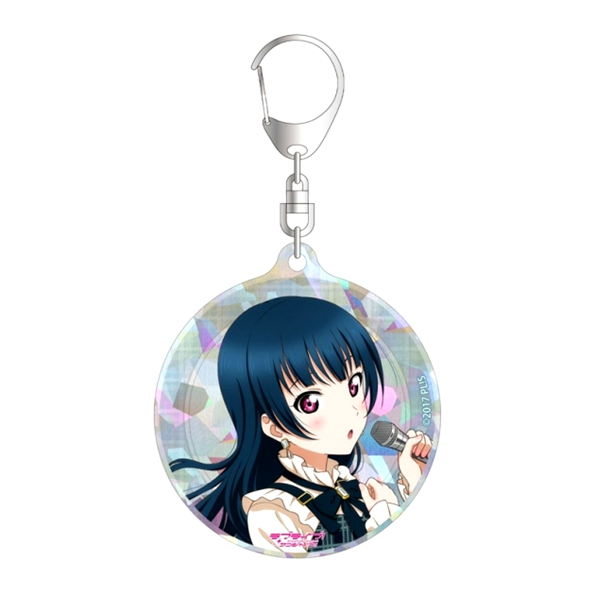 Love Live! Sunshine!! Newly Drawn Yoshiko Tsushima Check One Piece Costume ver. Hologram Acrylic Keychain Goods - Keychain [NEW]