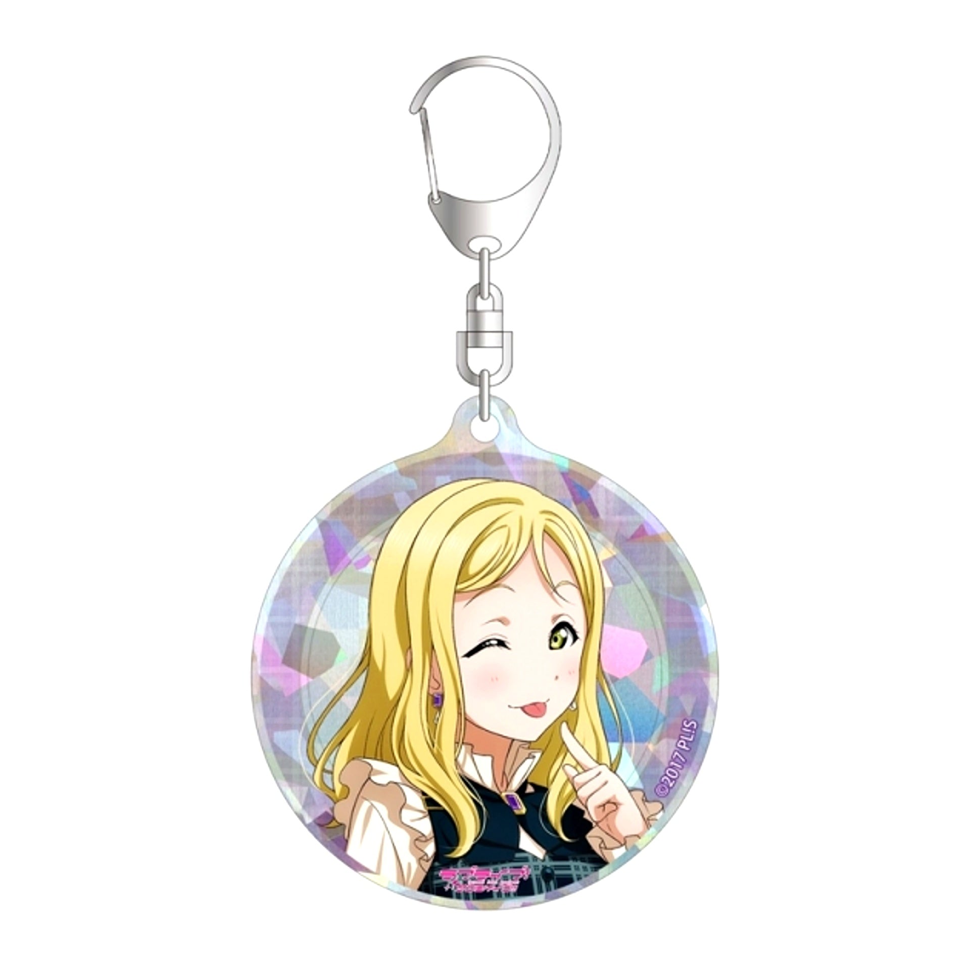 Love Live! Sunshine!! Newly Drawn Mari Ohara Check One Piece Costume ver. Hologram Acrylic Keychain Goods - Keychain [NEW]
