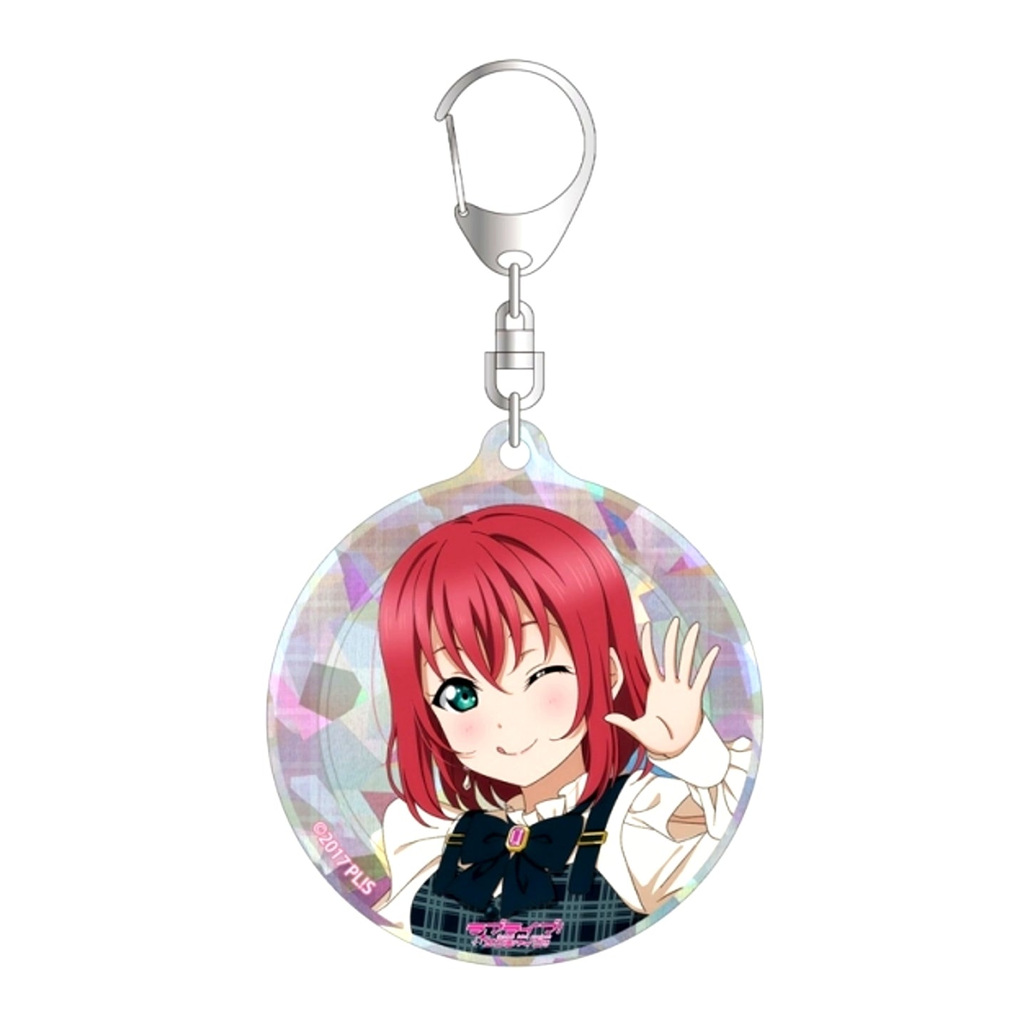 Love Live! Sunshine!! Newly Drawn Ruby Kurosawa Check One Piece Costume ver. Hologram Acrylic Keychain Goods - Keychain [NEW]