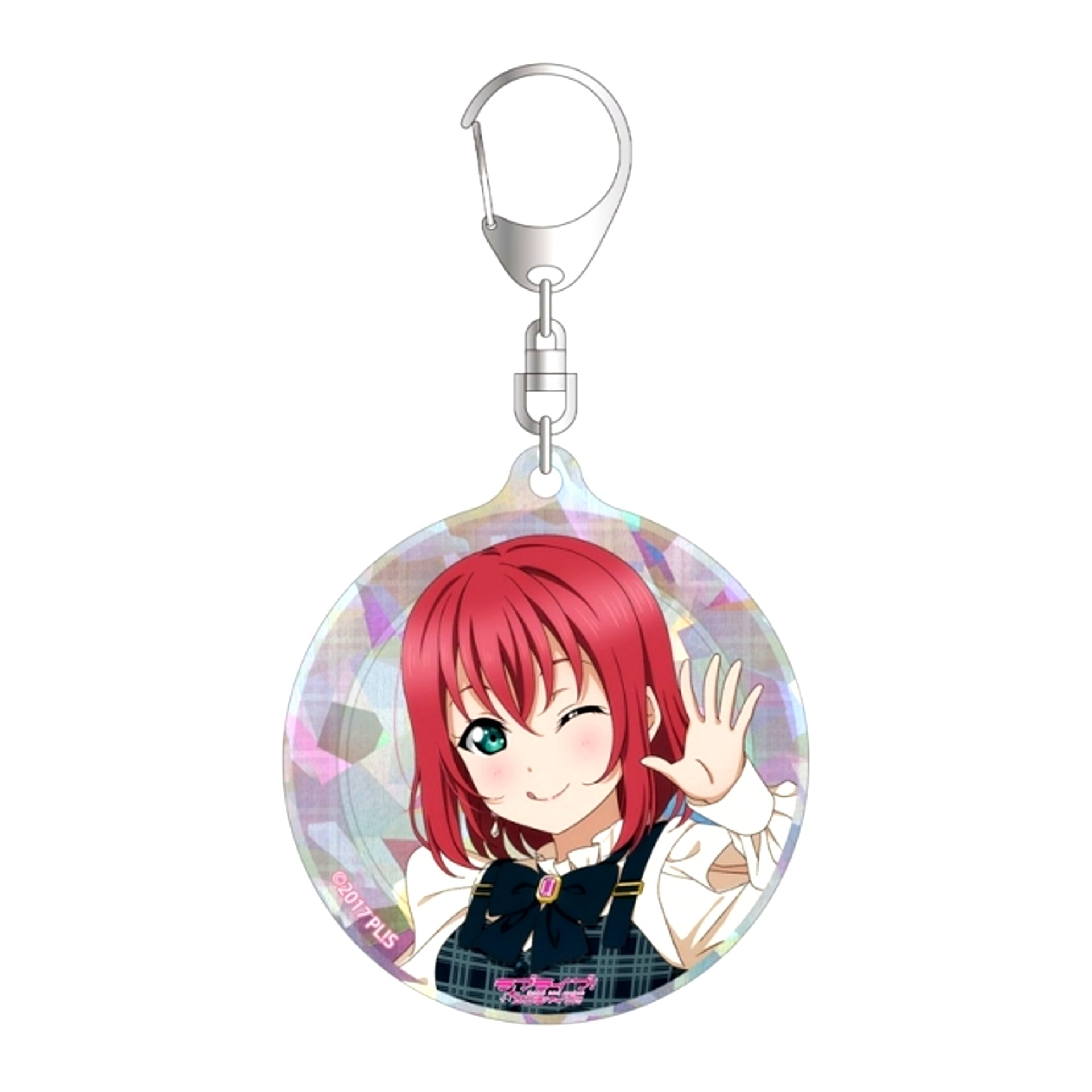 Love Live! Sunshine!! Newly Drawn Ruby Kurosawa Check One Piece Costume ver. Hologram Acrylic Keychain Goods - Keychain [NEW]