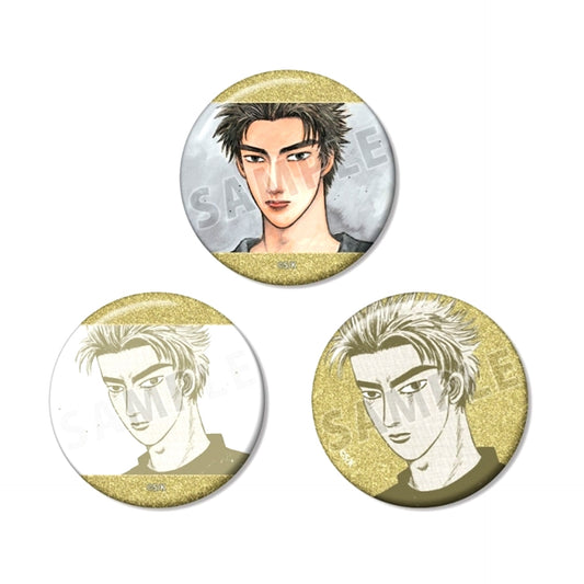 Original Manga Initial D Keisuke Takahashi Original Illustration Glitter Can Badge Set of 3 [NEW]