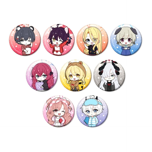 Blue Archive Trading Chibi Chara Glitter Button Goods - Badge with with Benefits Bonus [NEW]