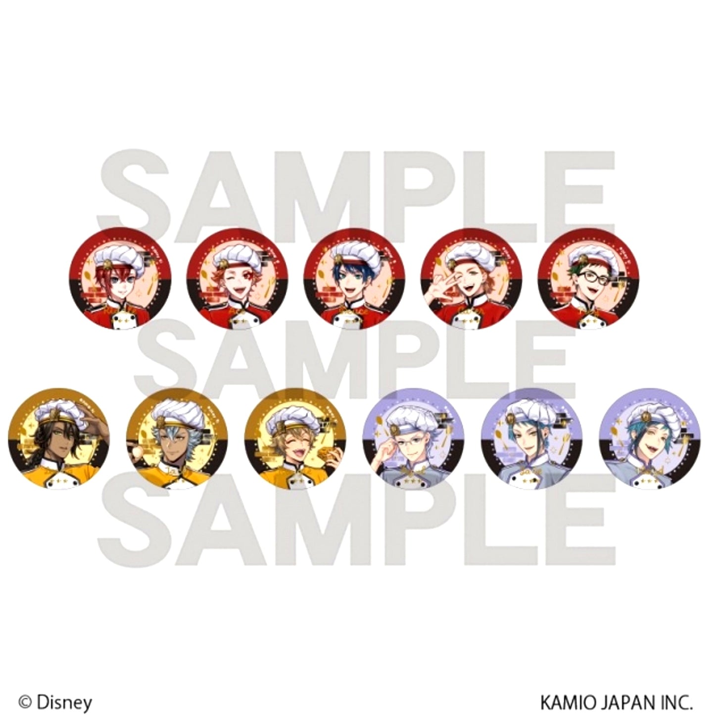 Disney: Twisted-Wonderland Random Foil Stamped Button vol.1 Master Chef Goods - Bache with animate with Benefits Bonus [NEW]