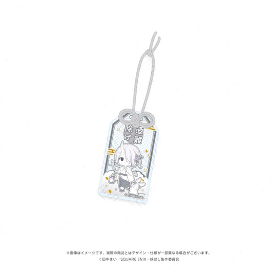 TV Anime "A Terrified Teacher at Ghoul School!" <Moon Viewing> Omamori-Style Foil Stamped Acrylic Charm (Miki Rintaro) [NEW]